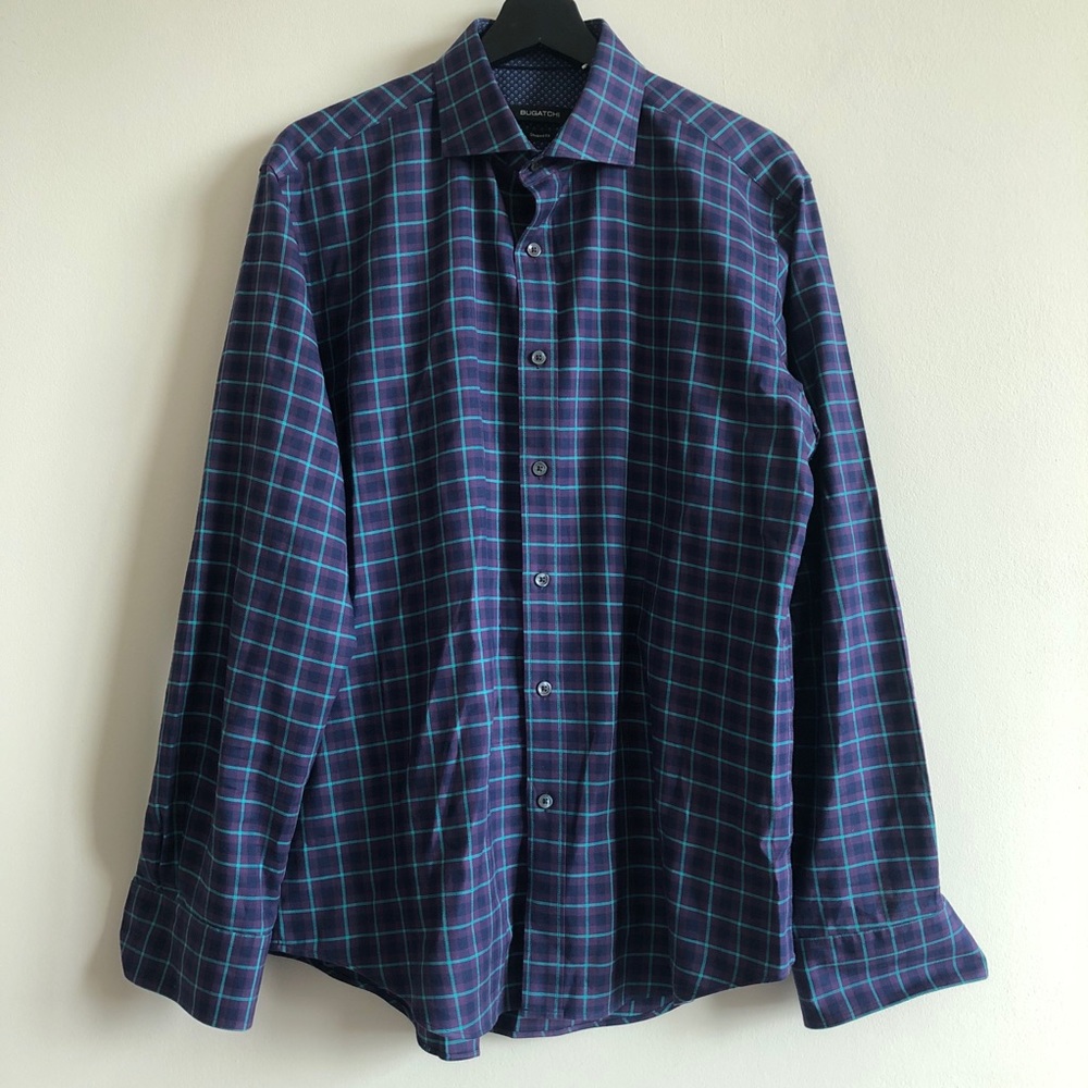 Bugatchi Button Down Shirt (Shaped Fit) - image 2